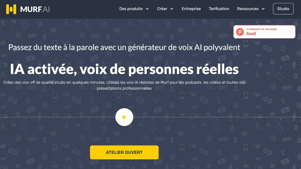 générateur de voix-off murf IA