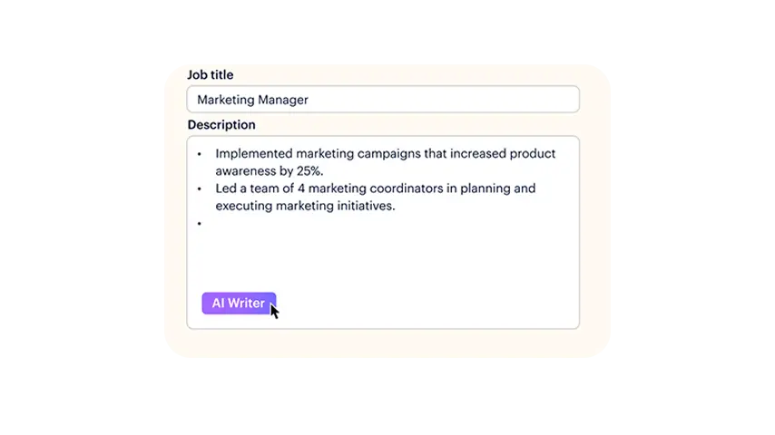 Kickresume - L'ia écrit votre cv