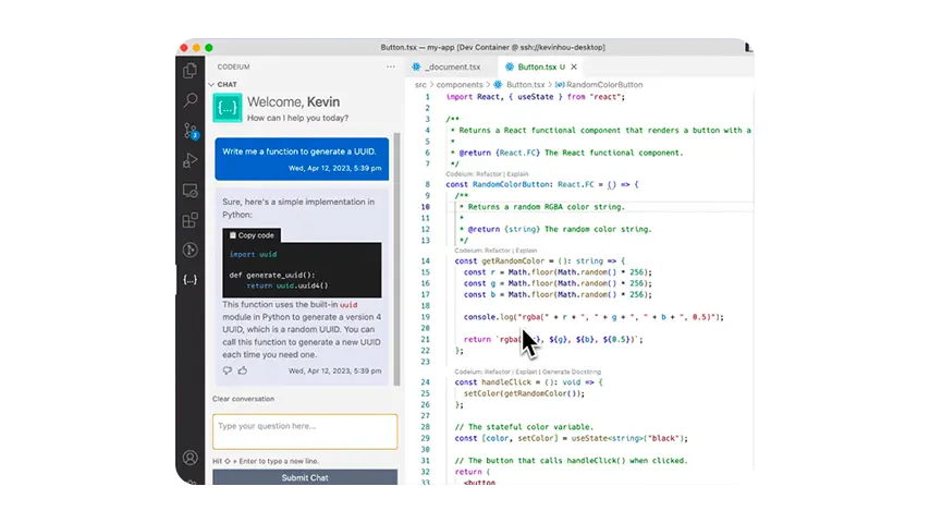 codeium - autocomplétion