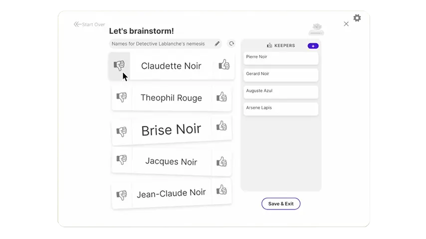 outil de brainstorming sudowrite