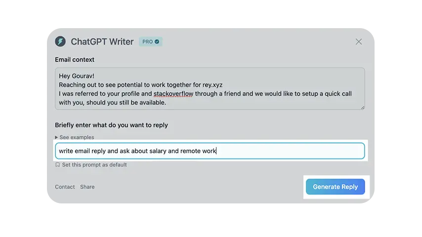 chatGPT Writer - facilité d'utilisation