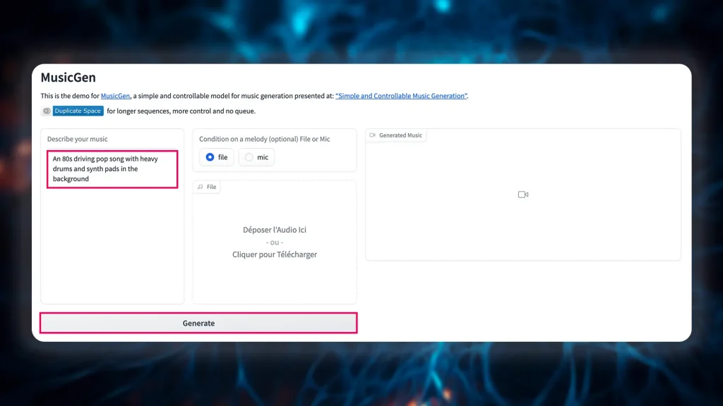 Étape 2 saisir les instructions