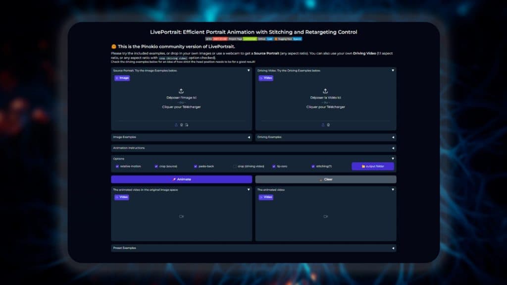 Comment utiliser LivePortrait pour animer un visage ?